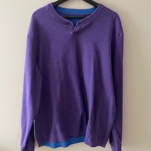 Tommy Bahama Reversible Vneck Blue/Purple Size Large